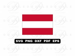 Austria Flag | Svg Png Dxf Eps Pdf - Vector Graphic Design Layered by Color - Etsy