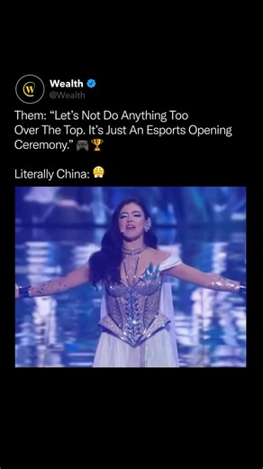 Wealth | They said keep it simple. China built a cinematic, stadium-scale spectacle instead. 🎭⚡ What unfolded wasn’t just an esports opening... | Instagram