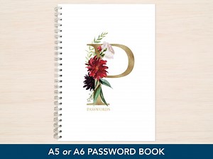 Small Password Book A6 Alphabetical Password Organiser Notebook Handbag Size Stores 168 Passwords - Freepost - Etsy UK