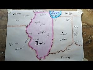 How to draw Illinois map easy SAAD