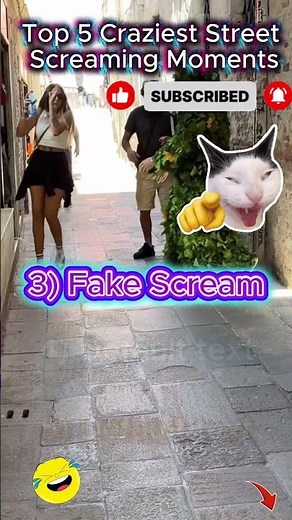 Funny Street Scare Prank: Random Screams Caught on Camera#funny, #short, #shortvideo,