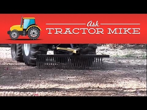 Establishing a New Lawn with a Tractor and Rock Rake