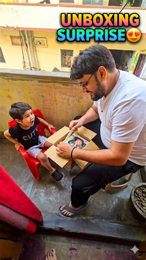 Little Advika Unboxing Surprise 😱😂 | Parcel Opening Fun With Papa | Baby Vlog Moments #shorts #vlog