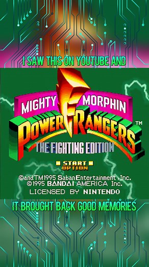 Nostalgic Gaming Memories: Mighty Morphin Power Rangers SNES Game