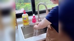 360 Rotating Mini Sweeper Mop - Automatic Cloth Changing with 5 Towels, for Kitchen Bathroom Wall Mirrors (White+Towels, 36*6IN)