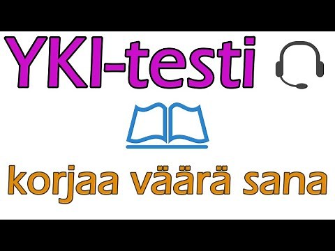 Kuunteluharjoitus: korjaa sana