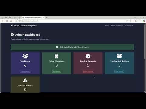 Automatic Ration Distribution System Using Python