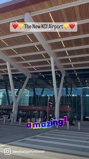 We are KC proud!✈️ The new KCI airport is amazing and exceeds all expectations! We are excited for the future in travel in KC!❤️💛 #destinationfuntravel #buildkci #kci #airport #kc