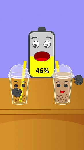 Boba emoji drinks 🥵 Bubble tea | NCR Animation #shorts #mukbang #ncranimation