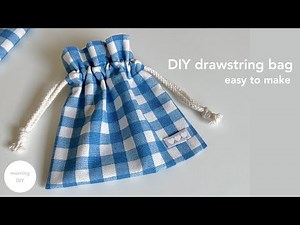 DIY mini drawstring bag easy to make step-by-step tutorial