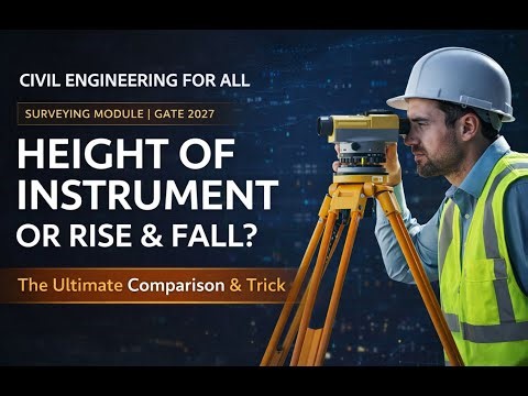 Height of Instrument vs Rise and Fall Method | Levelling Surveying | GATE 2027 Civil
