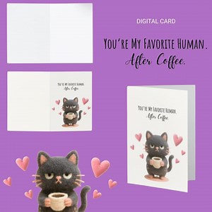 Grumpy Cat Valentine Card | Funny Coffee Lover A6 (digital Download) - Etsy Canada