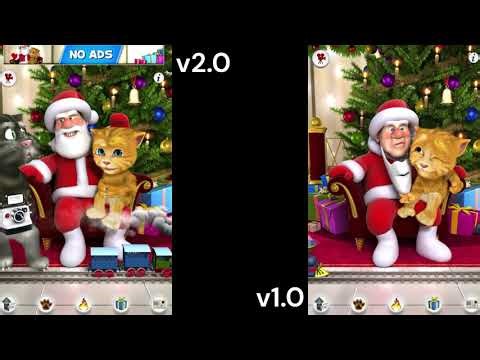 Talking Santa Meets Ginger first version vs latest version