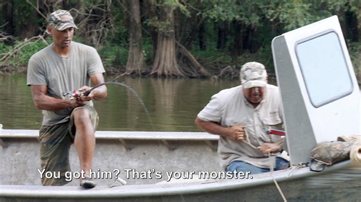 Guided by their father, Joey and Dwaine play tug of war with a large gator in this clip from Season 9, Episode 13, "Poacher From Hell". #SwampPeople | Swamp People on History
