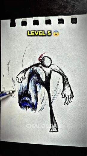 DRAWING STICKMAN IN DIFFERENT LEVELS pt.4🔥 #drawing #howtodraw #shorts