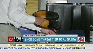 Airlines warned about shoe bomb threat