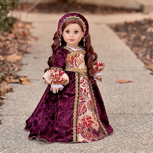 Anne Boleyn - Historical, Tudor Style Gown for 18 Inch Doll (doll Not Included) - V-9 - Etsy