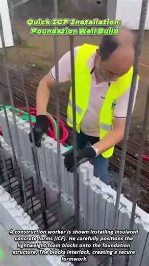 Quick ICF Installation Foundation Wall Build