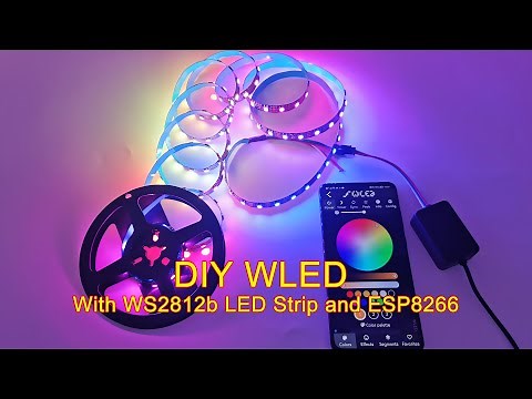 DIY WLED Ambilight WIFI Light With WS2812b LED Strip and ESP8266 for Adalight, UDP realtime light