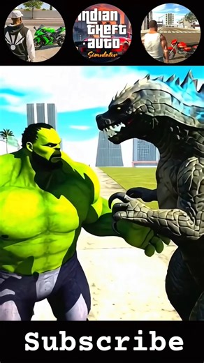 Godzilla Handshake Challenge 🤝 In GT5 Vs Indian Theft Auto Vs IBD3D 💥🤯 #shorts #gaming #gta