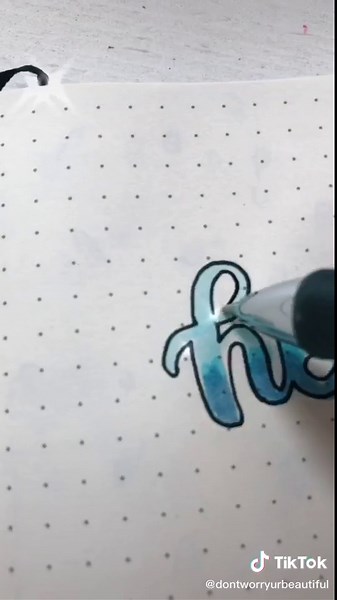 how i brush letter ✌️ #foryou #bulletjournal #trend #foryoupage #bulletjournalideas #viral #aesthetic #calligraphy