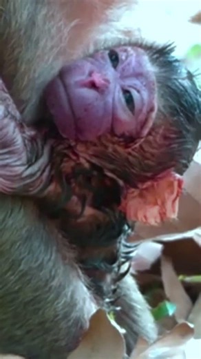 Mother Monkey Gives Birth to a Healthy Baby | Rare Nature Moment