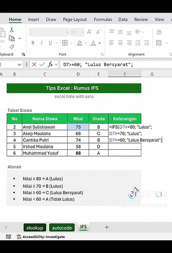 Upgrade Rumus Excel dengan IFS untuk Kemudahan