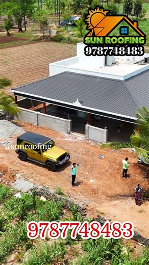 L Shape Roof Design with Tile Model | Modern Roofing Ideas 🔥 | Sun Roofing Tamil