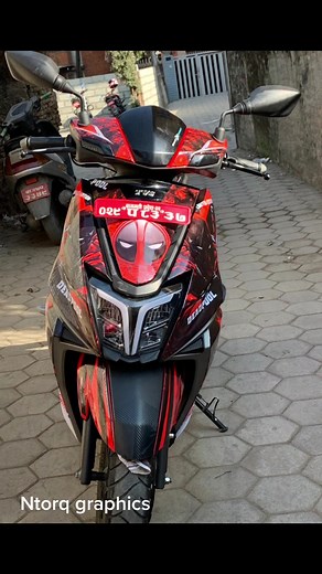Custom Ntorq Deadpool Graphics for Your Scooty