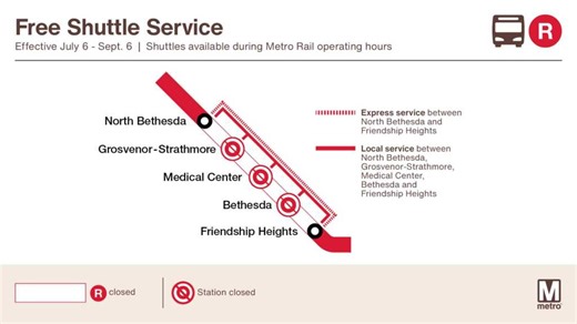“Summer construction on Metro’s Red Line will close stations between North Bethesda and Friendship Heights” - PoPville