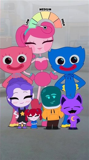Low Cortisol Cute virus dance - POPPY PLAYTIME5 ANIMATION #shorts #animation