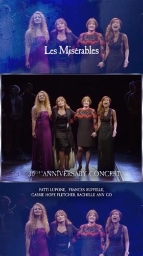 #LesMiz Legends assemble. We could listen to Patti LuPone, Frances Ruffelle, #CarrieHopeFletcher and Rachelle Ann Go sing this iconic mashup all day, everyday. | Les Miserables - Musical