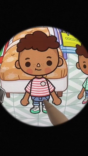 Animated Boys Interacting in a Colorful Room