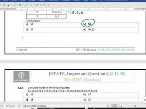 STAT (CH-08) STATISTICAL MEASURES OF DATA I 8.16 to 8.30 l Exam Important Questions l Discussion.