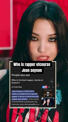 who is best rapper ofcourse soyeon #blackpink #soyeon #jennielazy