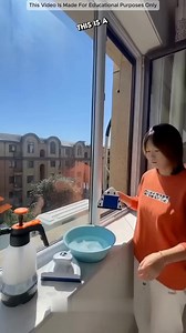 How to clean tall window safely with his tools | Viral Vibe