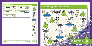 Alien I Spy and Count to 20 Activity
