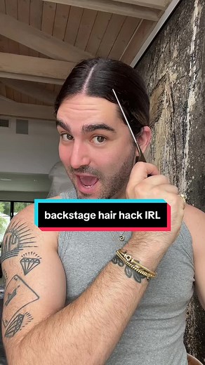 backstage #hairhack from @LacyRedway that is sooooo useful for our real life day to day #hairstyling !! #hairtok