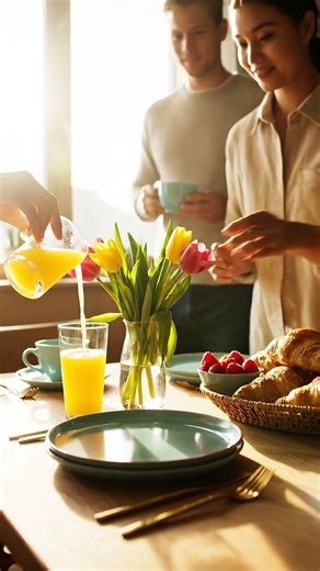 Sunny Breakfast Corner ☀️🌸 | Cozy Morning Table Setup | Relaxing Aesthetic