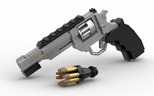 乐高MOC教程 入狱小技巧 R8 Revolver 左轮手枪 拼搭指南