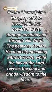 Psalm 19: The Glory of God Revealed in Creation and His Word. #shorts #viral #love