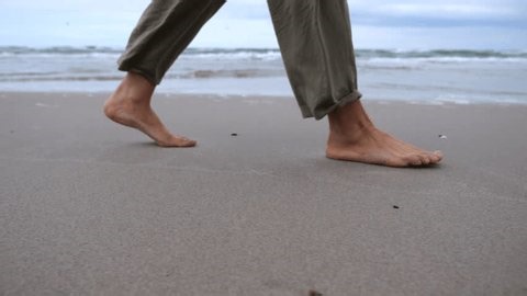 Low Angle View Mans Bare Feet Stock Footage Video (100% Royalty-free) 3917147921 | Shutterstock