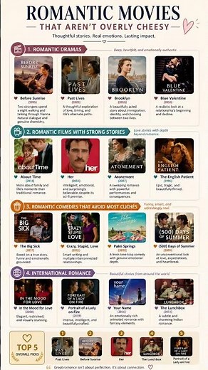 Romance Movies With Real Emotions and Great Stories❤️🎬