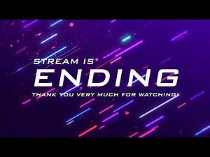 Stream ending animated video for live streaming