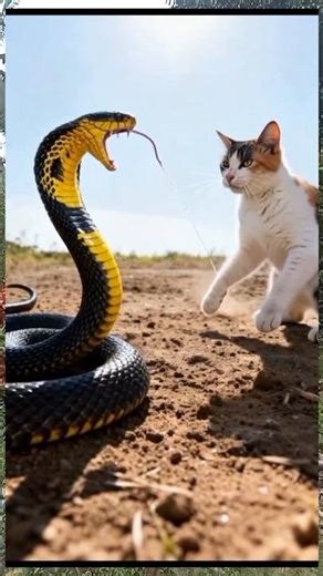 You won’t believe what this cat does when the cobra attacks