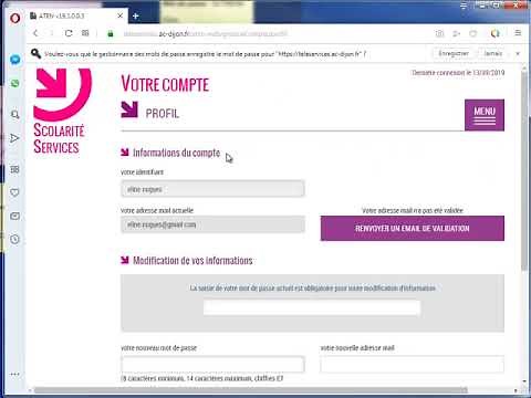 ECLAT - Modifier son mot de passe élèves parents