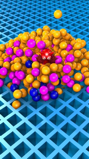 Sprunki Demon Face Ball Falling #satisfying #3d