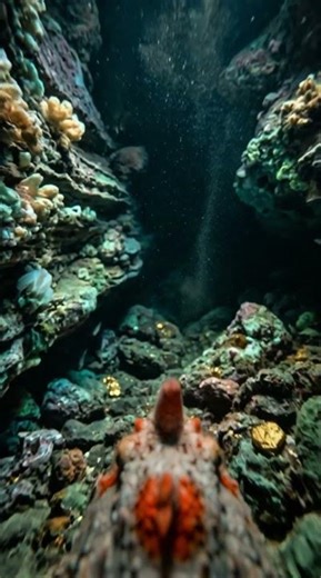 Red Handfish GoPro Found a Cave Full of Gold #AnimalPOV #GoProFish