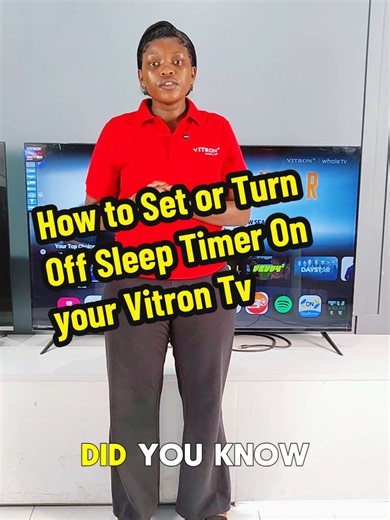 How to set or turn off a sleep timer on Vitron Tvs using simple steps on your sceeen. #vitron #smarttv #howto #sleeptimer #tipsandtricks