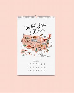 10K views · 686 reactions | Travel the  with our Maps of the World calendar ⛰️☕ Shop rifle.co/calendars #riflepaperco | Rifle Paper Co. | Facebook